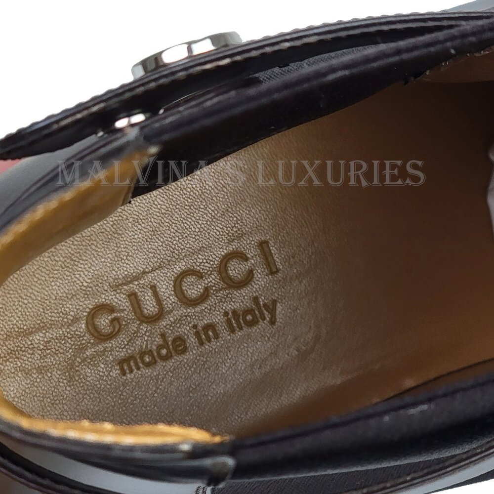 GUCCI BOOTS MENS BLONDIE BUCKLE CHELSEA LEATHER ANKLE BOOTIES sz 10 10.5 - Picture 12 of 15